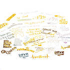 Наклейки "Надписи" золото та срібло 40шт NKL003, фото 2