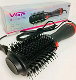 Фен щітка гребінець 3 в 1, стайлер для укладання волосся VGR V-416 1000 Вт, фото 5