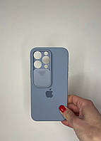 Чехол Silicone Hide Camera для iPhone 14 Pro Max Lavender Gray / 14 про макс силиконовый чехол микрофибра грей