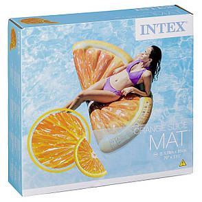 Надувний матрац для плавання Intex 58763 "Апельсинова скибка" (178х85 см), фото 4