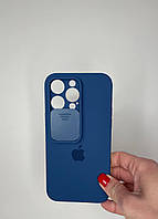 Чехол Silicone Hide Camera для iPhone 14 Pro Delft Blue