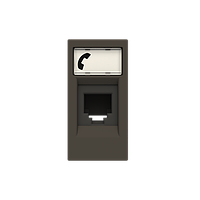 Розетка телефонная ABB Niesen Zenit RJ12 N2117.6 AN Антрацит (2CLA211760N1801)