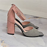 Замшеві босоніжки на високих підборах, фото 2