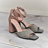 Замшеві босоніжки на високих підборах, фото 9