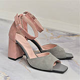 Замшеві босоніжки на високих підборах, фото 10