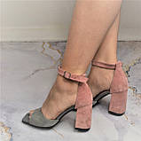 Замшеві босоніжки на високих підборах, фото 5