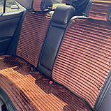 Накидки на передні сидіння CarFashion, модель MONACO FRONT, шоколад/чорний, фото 2