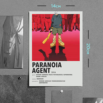 "Агент параної / Mousou Dairinin" плакат (постер) розміром А5 (14х20см)