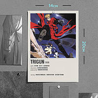 "Вэш Ураган (Триган / Trigun)" плакат (постер) размером А5 (14х20см)