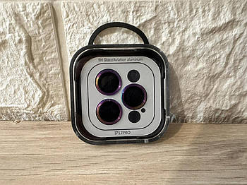 Захисне скло Metal Classic на камеру для Apple iPhone 12 Pro, Rainbow (KG-7107)