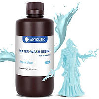 Обрабатываемая водой Фотополимерная смола Anycubic Water-Wash Resin+ голубой