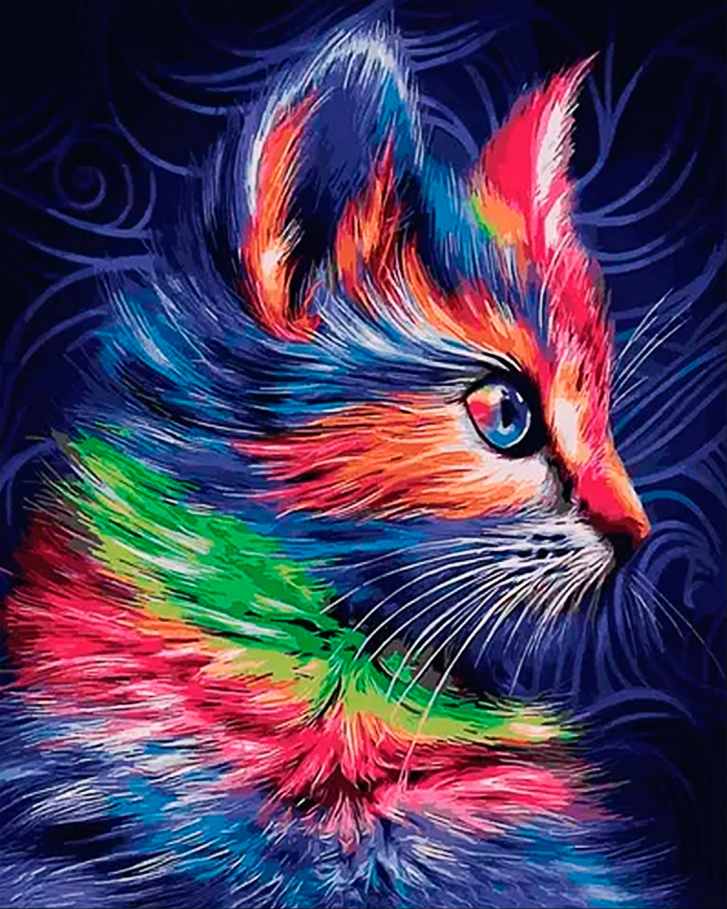 Алмазна мозаїка SANTI Modern cat 40х50см на підрамнику