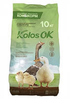 Комбікорм КоlosOK Старт для курчат, гусенят, каченят, водоплаваюча птиця 1-8 тижнів 10кг