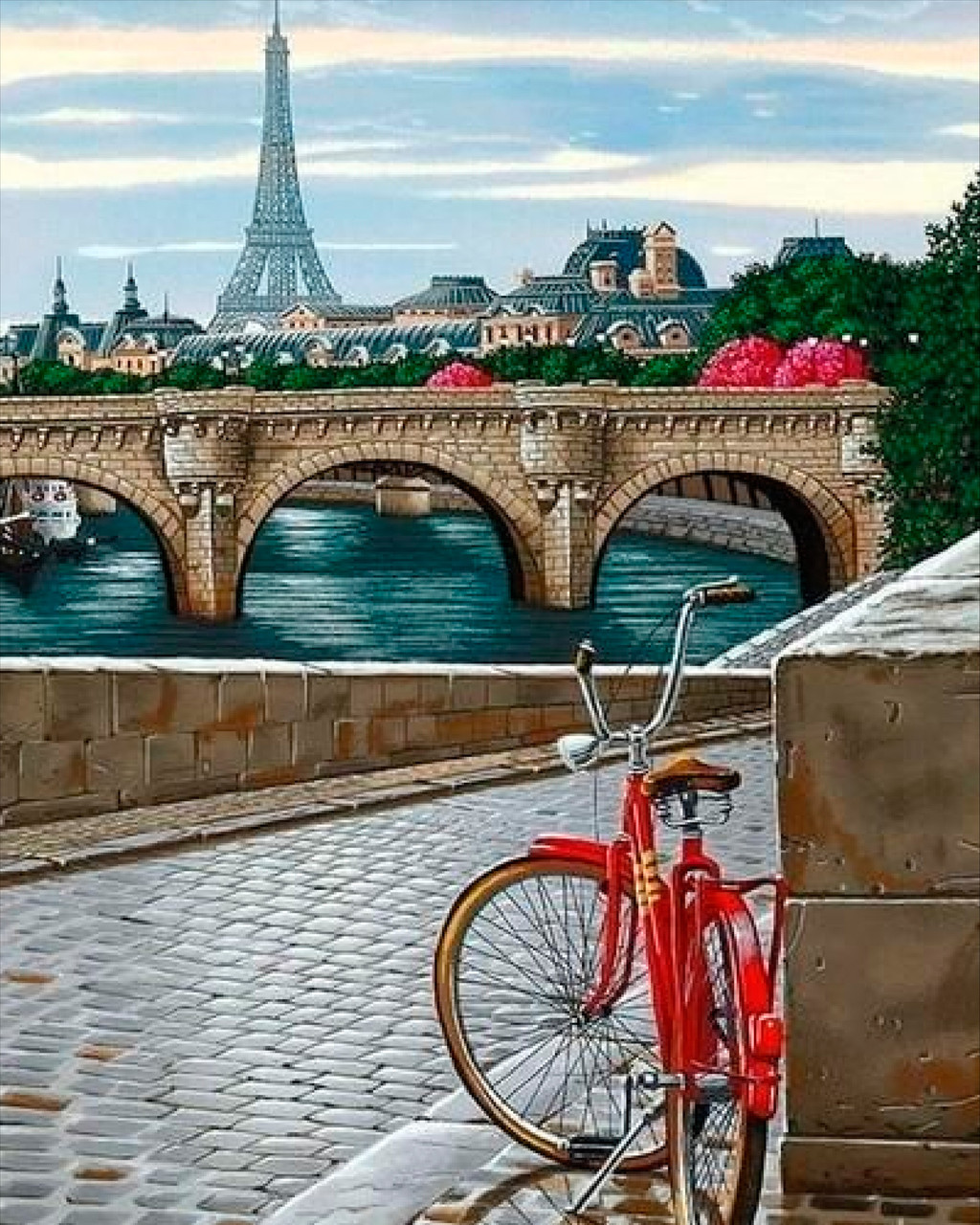 Алмазна мозаїка SANTI На березі Сени 40*50см на підрамнику, фото 1