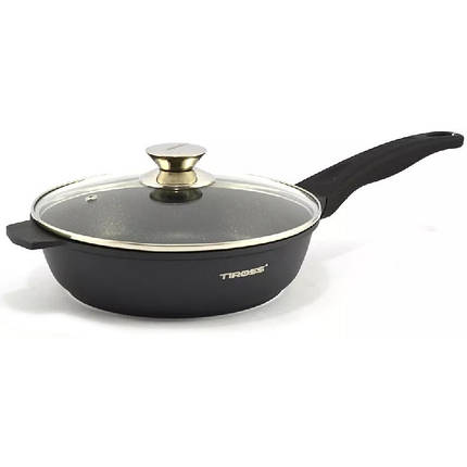 Сковорідка глибока з кришкою 24 см Tiross TS 1237 (Niz14296), фото 1