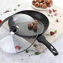 Сковорідка 28 см Tiross TS 1256P з кришкою (Niz14295), фото 4