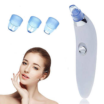 Вакуумний очищувач пор для обличчя на батарейках Derma Suction / Пристрій від чорних крапок