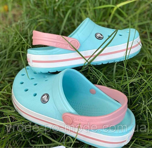 Женские кроксы светло-голубые, сабо летние для женщин голубые Crocs ...