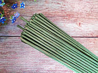 Флористическая проволока, цвет ЗЕЛЕНЫЙ, с бумажным покрытием, Ø5,0 мм, длина 40 см, 10 шт/уп