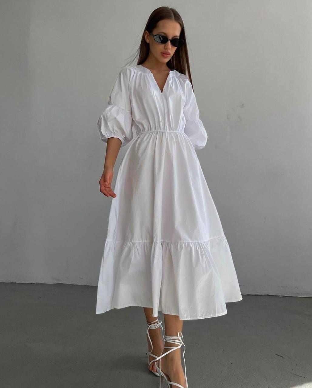 Сукня FLS2031 Біла Oversize S-L