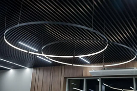 Круглий Підвісний алюмінієвий LED світильник Vela Salaris 36, 1000х43х9мм, Круглий