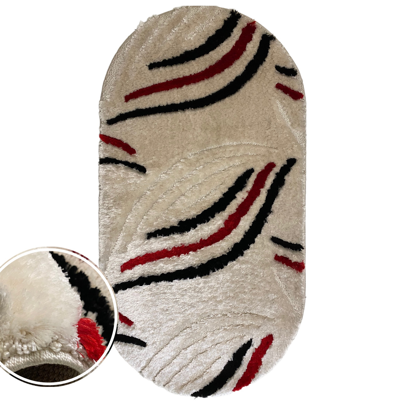 80х150 см Килимок Shaggy SIBEL poliester білий