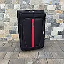 Валіза Wings 1706 тканинний на 4 колесах, великий чорний, фото 3