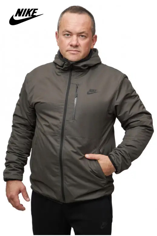 Чоловіча спортивна куртка (вітровка) Nike (Nike-2222-1-Fleese), куртки чоловічі весна осінь Найк Чоловічий одяг, фото 1