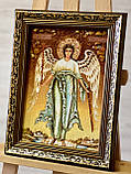 Икона из янтаря "Ангел Хранитель", ангел охоронець ікона з бурштину 20x30см, фото 3