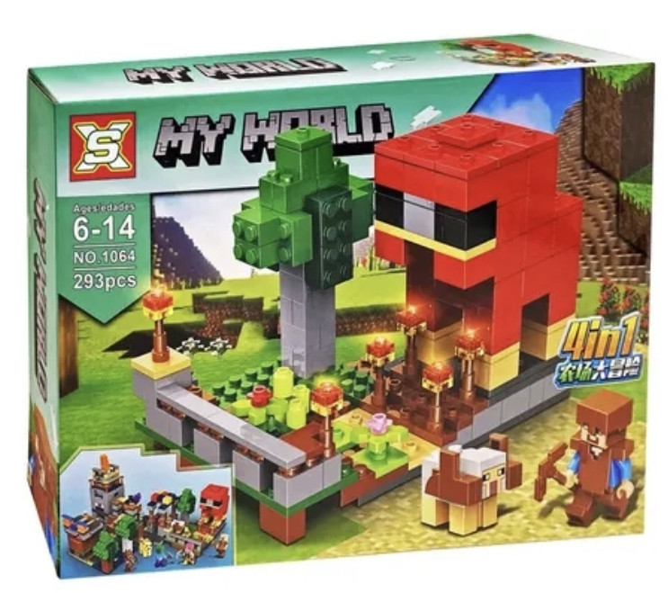 Конструктор Minecraft Тварини. 293 деталі/My World 1064