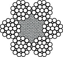 Канат сталевий 13.0 мм ГЛ DIN3062 6x19(1+9+9)+о. с.