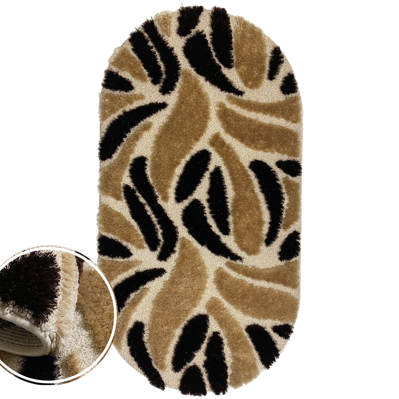 80х150 см Килимок Shaggy Simli SIBEL poliester коричневий бежевий