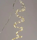 Гірлянда роса Кінський хвіст 200LED, новорічна гірлянда 8 ниток по 1,9м, гірлянда на ялинку тепле статичне світло, JYL-200, фото 6