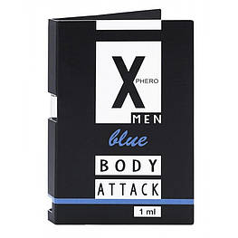 Парфуми з феромонами для чоловіків X phero Men Blue Body Attack, 1 ml