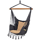 Крісло-гамак сидячий (бразильський) з подушками Springos 130 x 100 см HM043, фото 2