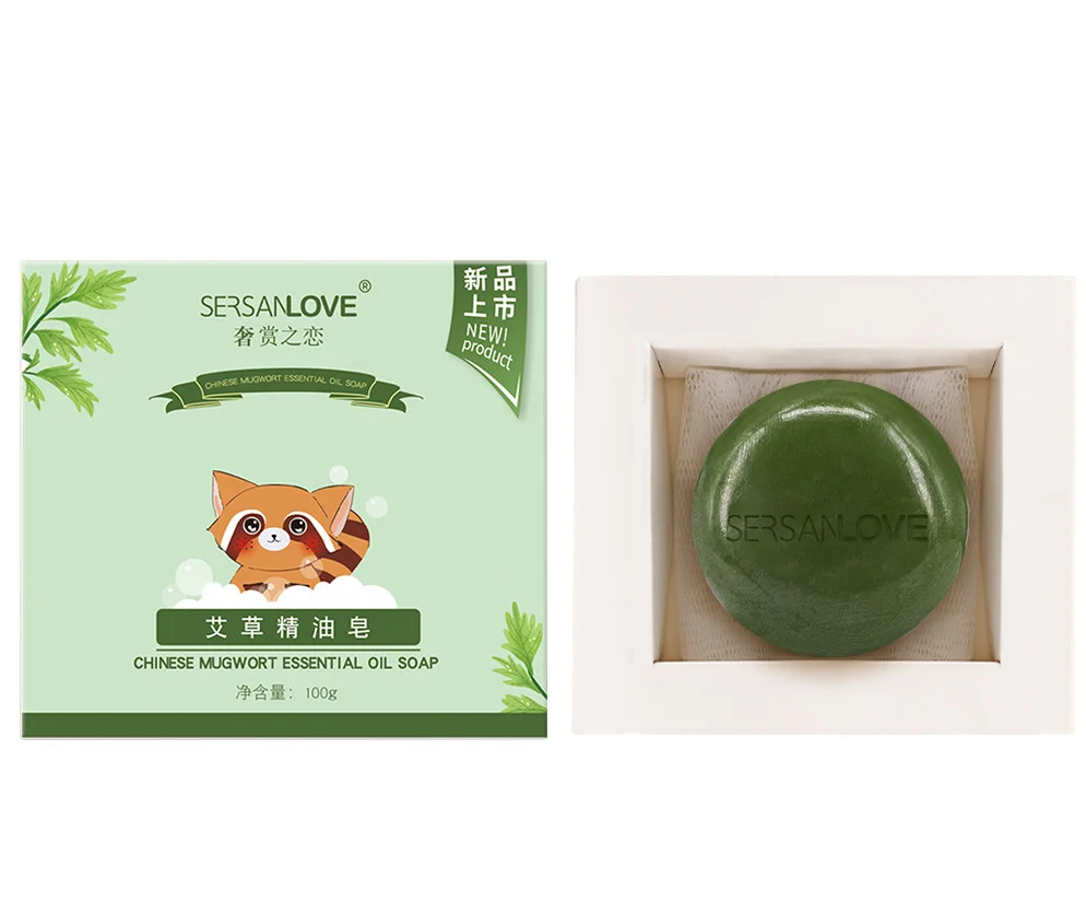 Мило SERSANLOVE Chinese Mugwort Essential Oil Soap з ефірною олією полину 100 г, фото 1