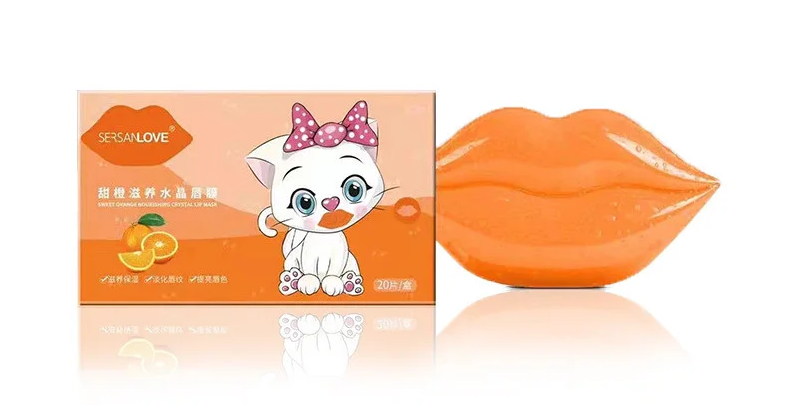Гідрогелеві патчі для губ SERSANLOVE Sweet Orange Crystal Lip Mask з екстрактом апельсина 20 шт, фото 1