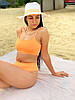 Купальник топ і високі плавки бразиліана, біфлекс (знімні чашки) Christel 02 помаранчевий S, фото 2