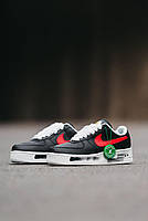 Кроссівки жіночі з червоним лого Nike Air Force. Модні кроссівки для дівчат Найк Аір Форс весна осінь., фото 3