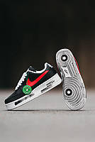 Кроссівки жіночі з червоним лого Nike Air Force. Модні кроссівки для дівчат Найк Аір Форс весна осінь., фото 5