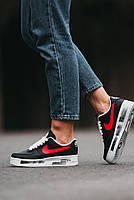 Кроссівки жіночі з червоним лого Nike Air Force. Модні кроссівки для дівчат Найк Аір Форс весна осінь., фото 7