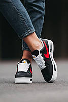 Кроссівки жіночі з червоним лого Nike Air Force. Модні кроссівки для дівчат Найк Аір Форс весна осінь., фото 8