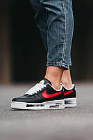 Кроссівки жіночі з червоним лого Nike Air Force. Модні кроссівки для дівчат Найк Аір Форс весна осінь., фото 10
