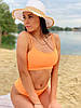 Купальник топ і високі плавки бразиліана, біфлекс (знімні чашки) Christel 02 помаранчевий S, фото 3