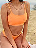 Купальник топ і високі плавки бразиліана, біфлекс (знімні чашки) Christel 02 помаранчевий S, фото 4