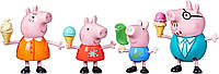 Peppa Pig сім'я Пеппи свинка Пеппа Peppas Family морозиво Ice Cream Figure 4 Pack Hasbro