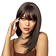 Перука Dark Brown, натуральне синтетичне волосся, фото 6