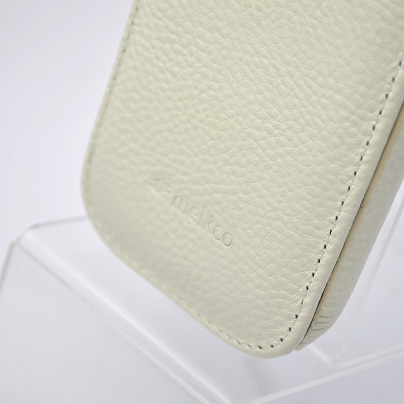 Шкіряний чохол фліп Melkco Jacka leather case for Samsung i8190 White, фото 6