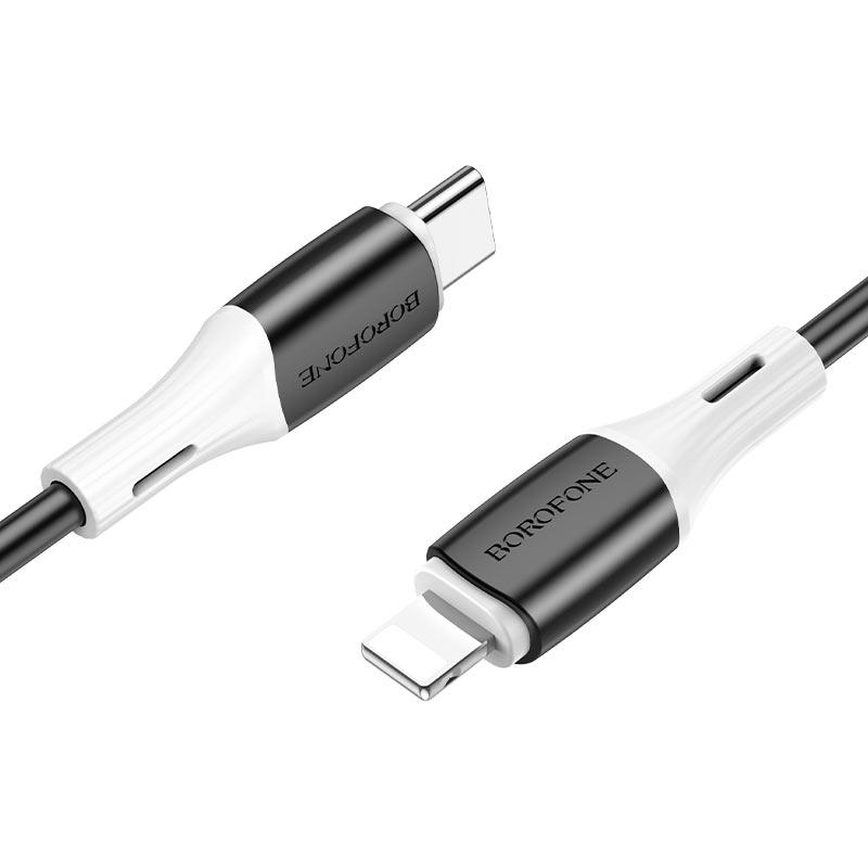 Кабель для зарядки із швидкою зарядкою Type-C to Lightning BOROFONE BX79 |1м/20W| Чорний, фото 1