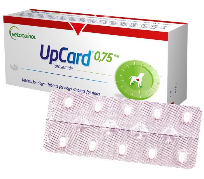 АпКард 0,75 мг, 10 табл., UpCard Vetquinol (Франція) при серцевій недостатності у собак